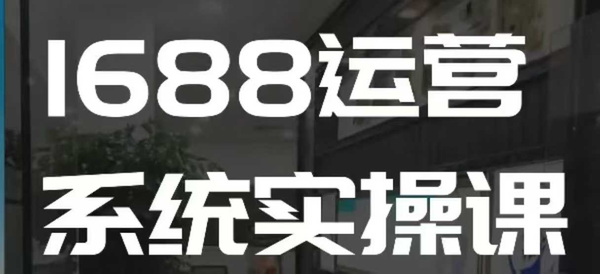 1688高阶运营系统实操课，快速掌握1688店铺运营的核心玩法-成可创学网