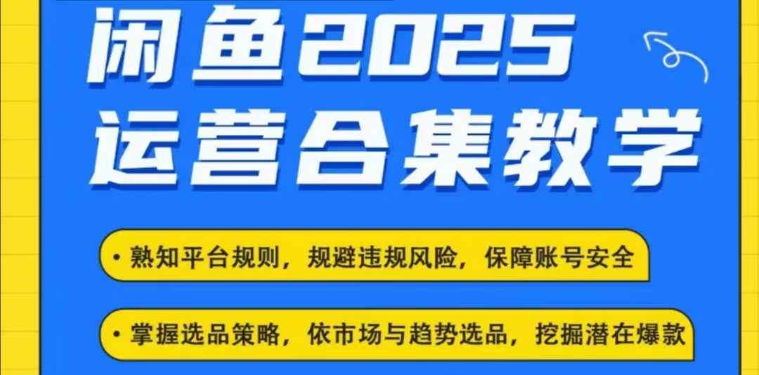 2025闲鱼电商运营全集，2025最新咸鱼玩法-成可创学网