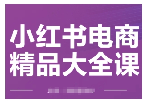 小红书电商精品大全课，快速掌握小红书运营技巧，实现精准引流与爆单目标，轻松玩转小红书电商-成可创学网