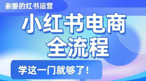 小红书电商全流程，精简易懂，从入门到精通，学这一门就够了-成可创学网